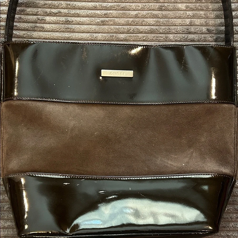 Gucci Tom Ford Era Patent and Suede Shoulder Bag - Picture 3 of 15